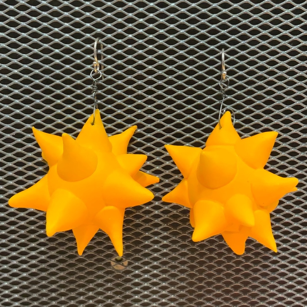 Astro Earrings in Orange